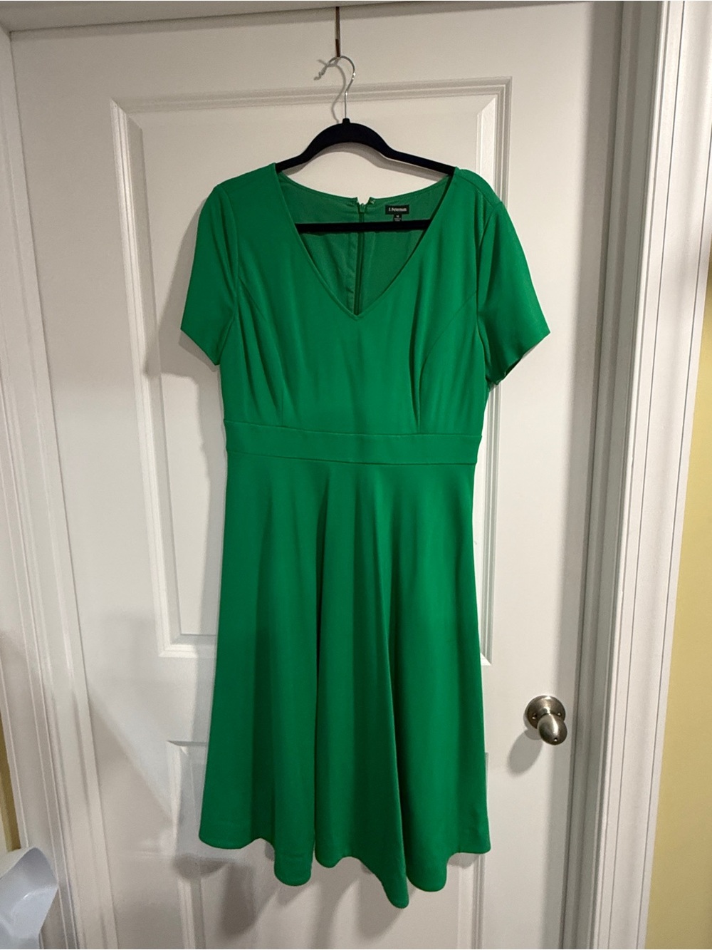 Green V-Neck A-Line J Peterman Dress